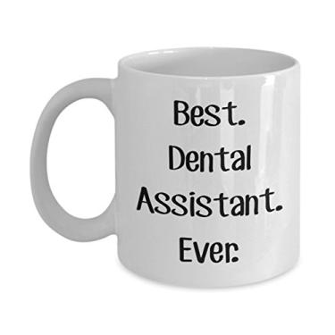 Imagem de Presentes de assistente de dentista – Caneca de melhor assistente dental de todos os tempos – Caneca de café de cacau quente divertido – Ideia de de Natal