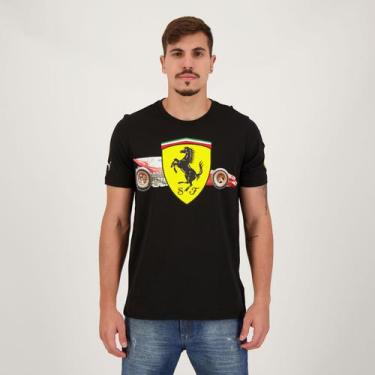 Imagem de Camiseta Puma Scuderia Ferrari Heritage Big Shield Preta