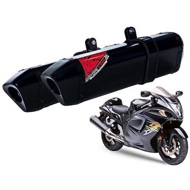 Imagem de Escape/Ponteira Coyote TRS Tri-Oval Alumínio PAR - Hayabusa GSX-R 1300 ano 2009 até 2017 - Preto/Black