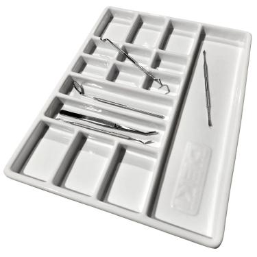 Imagem de 1 Unidade, Bandeja Plástica Dividida P/ Instrumentos Odonto