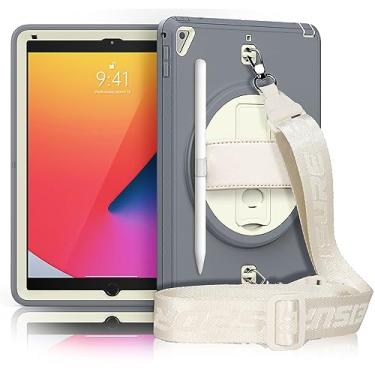 Imagem de Capa para tablet Compatível com iPad 9.7 (5ª geração) (6ª geração) (2017/2018)/para iPad Pro 9.7/para ipad Air2 Tablet Case com protetor de tela, suporte/alça giratório de 360° Estojo Protetor Complet