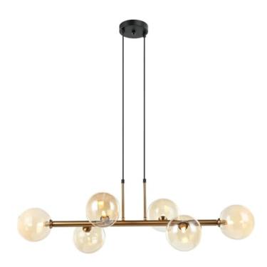 Imagem de Bella Iluminação PENDENTE ABAPORU DE METAL e VIDRO BRONZE E CHAMPAGNE