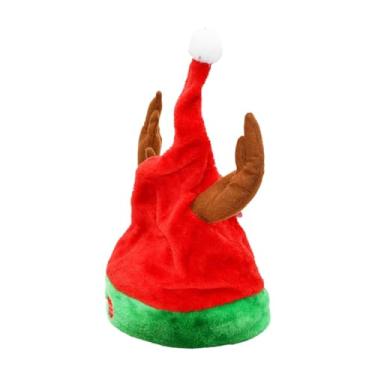 Imagem de Colaxi Chapéu de papai noel dançante, chapéu de papai noel em movimento de natal, chapéu de natal elétrico para ano novo, família, adultos, suprimentos de, estilo C
