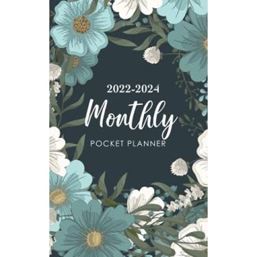 Imagem de Monthly Pocket Planner 2022-2024: Three Year Monthly Planner, 3 Year Appointment Calendar, 36 Month Pocket Planner Jan 2022 - Dec 2024 | Hand Drawn Floral Cover
