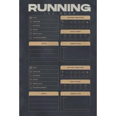 Imagem de Running Journal: Hardcover & Hardback Running Log Book - A Runners Journal & Running Tracker Notebook - Daily Training Notebook Log - For Men & Women