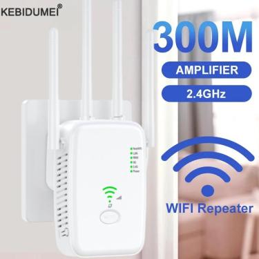 Imagem de Wi-fi repetidor 300mbps 2.4g  amplificador de rede doméstica  modo AP extensor  roteador internet