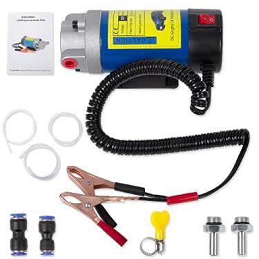 Imagem de RANSOTO Bomba de óleo de motor autoescorvante 12V 100 W Extrator de óleo compatível com carro, RV, quadriciclo, barco, motocicletas, bomba de troca de óleo
