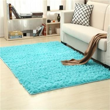 Imagem de Tapetes de área ultra macios quadrados tapetes macios para o quarto sala de estar tapete desgrenhado decoração de casa, céu azul, 120x160cm