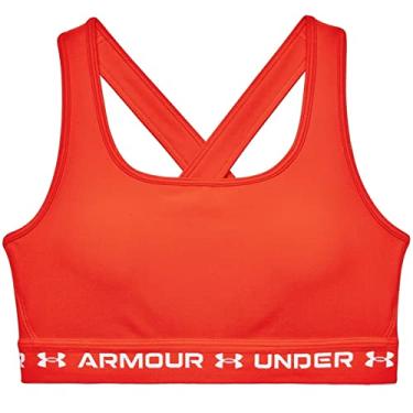 Imagem de Under Armour Sutiã esportivo feminino com costas cruzadas, Phoenix Fire (296)/Branco, PP