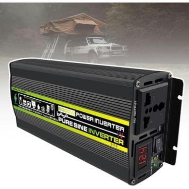 Imagem de Inversor De Energia De Onda Senoidal Pura De 1000 W, Dc 12 V/24 V Para Ac 220 V/110 V Conversor De Carro Inversor De Energia, Pico De 6000 W, Com Display Lcd E Tomada,220V-12V*-1
