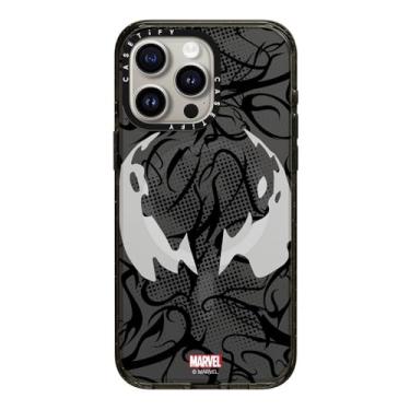 Imagem de CASETiFY Capa Impact para iPhone 15 Pro Max [Spider-Man Co-Lab / Proteção contra quedas de 2,5 metros/Compatível com Magsafe] - Máscara Venom - Preto Transparente