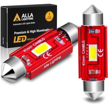 Imagem de Alla Lighting Lâmpadas LED de 41 mm/42 mm 578 211-2 212-2, cúpulas interiores CAN-Bus branco xenon 6000K, mapa, porta-malas, lâmpadas de cortesia