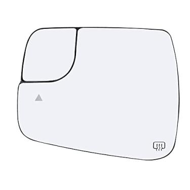 Imagem de RAGBUSCLE Vidro do espelho do lado esquerdo do motorista aquecido por energia, vidro retrovisor com placa de suporte aquecida, compatível com Dodge Ram 1500 2019-2021 - lado esquerdo