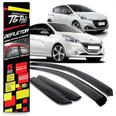 Imagem de Calha Chuva Defletor Inteiriça Slim 208 Hatch 4 Portas 2013 2014 2015 2016 2017 2018 2019 2020 Fumê