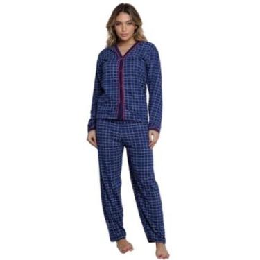 Imagem de Pijama Americano Blogueira Longo Bella Fiore Gestante Amamentação Inverno Linha Noite-Feminino