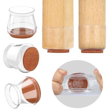 Imagem de Protetores de Silicone para Pernas de Cadeira – 16 Unidades | Para Piso de Madeira, Cerâmica ou Vinílico (redondo de 2,5cm)