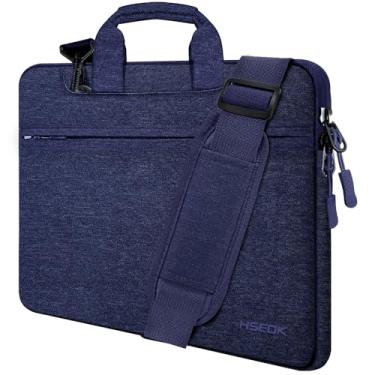 Imagem de Hseok Bolsa de ombro para laptop 15 15.6 16 polegadas, compatível com MacBook Pro 16 polegadas 2025-2019 M4 M3 M2 M1, Mac 39.1 cm, XPS 15 e a maioria dos notebooks de 15-16 polegadas, bolsa resistente