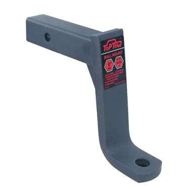 Imagem de TOPTOW 64167 Suporte de bola de engate de reboque de queda de 20 cm, serve para receptor de engate de 5 cm, preto fosco