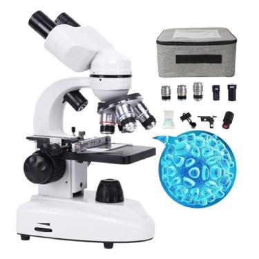 Imagem de MicroscóPio Binocular De Alta DefiniçãO, MicroscóPio De LaboratóRio 30000x/50000x/70000x,Oculares EletrôNicas,Com Bolsa + 30 EspéCimes + Suporte+PaquíMetro Vernier