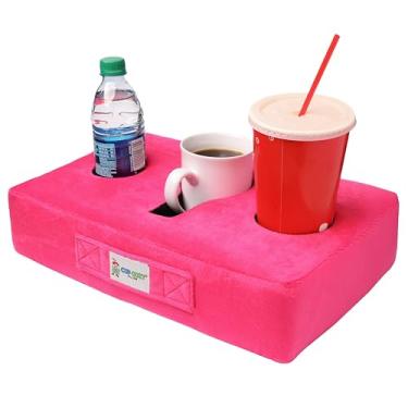 Imagem de Cup Cozy Pillow (Rosa) *Como visto na TV* - O melhor suporte de copo do mundo! Mantenha suas bebidas perto e evite derramamentos. Use-o em qualquer lugar - sofá, chão, cama, caverna masculina, carro,