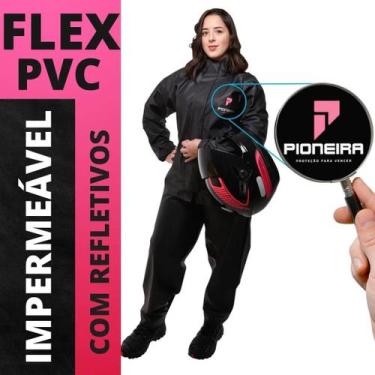 Imagem de Capa De Chuva Moto Motoqueiro Pioneira PVC Combate Feminina, G