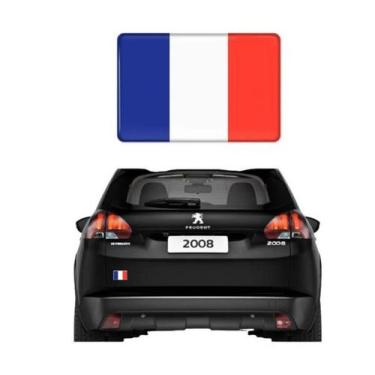 Imagem de Adesivo Resinado de Bandeira para Carro Moto  - 8x5 cm - Brasil - Alem