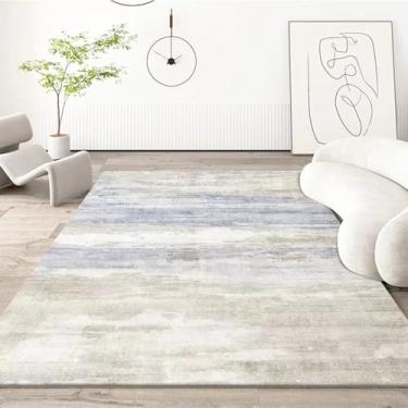 Imagem de Cinza Claro Abstrato Tapetes Sofá Cadeira Área Tapete Moderno Sala de Estar Decoração Tapete Quarto Cabeceira Grande Tapete de Chão, Flanela 6.200x250cm 78,7x98 pol.