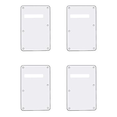 Imagem de 4 peças de placa traseira Yootones Guitar Strat compatível com Fender USA/Mexican Standard Stratocaster estilo moderno (3Ply White)