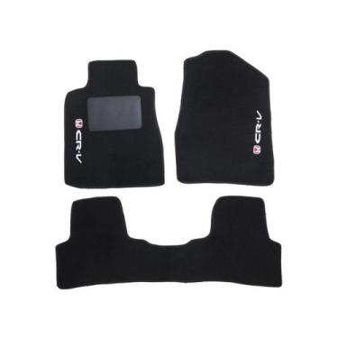 Imagem de Kit Tapete Carpete Honda Cr-V 2006 Até 2011 Preto - Master Parts, Borr
