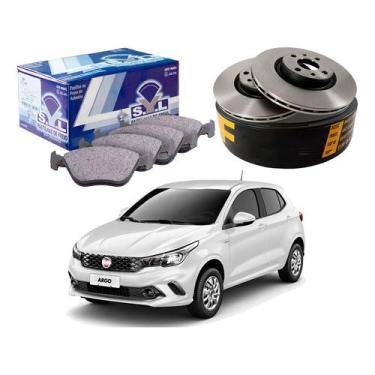Imagem de Kit Disco Pastilha Freio Dianteiro Argo 1.8 2017 A 2019 - SYL