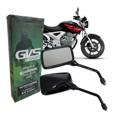 Imagem de Retrovisor Par Gvs Preto Honda Cbx 250 Twister 2001 a 2008