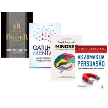 Imagem de Kit Livros As 48 Leis do Poder+ As Armas Da Persuasão + Gatilhos Menta