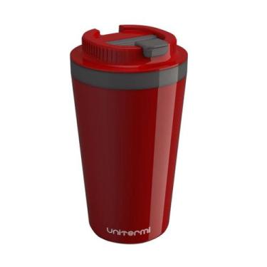 Imagem de Copo Térmico Com Tampa 400 Ml Vermelho - Unitermi