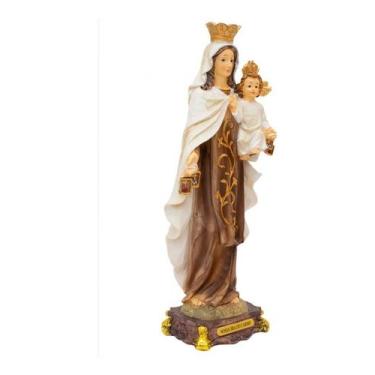 Imagem de Enfeite Resina Imagem Nossa Senhora Do Carmo Grande 31 Cm   - Vivere, 
