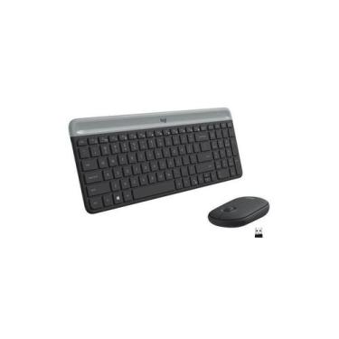Imagem de Teclado e Mouse Logitech MK470 Sem Fio Slim Grafite USB - 92