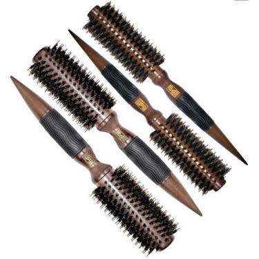 Imagem de Kit4 escova termica madeira profissional 2m + 2g marco boni - Genérico