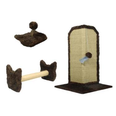 Imagem de Arranhador Gato Proteção Canto de Sofás Base Externo Brinquedo Bolinha