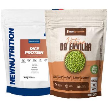Imagem de Combo Mix Vegano - Proteína do Arroz Natural + Proteína Isolada da Erv