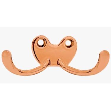 Imagem de Cabide P/roupa Cabides Gancho Parede Duplo De Metal 10pçs - FERRAGENS,