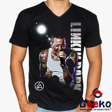 Imagem de Camiseta Linkin Park 100% Algodão Chester Bennington Rock Geeko, Preto