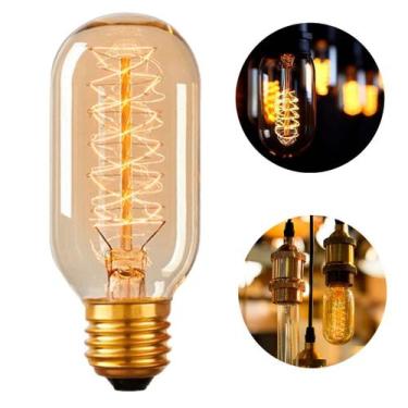 Imagem de Lâmpada Retro Vintage T45 40w Filamento De Carbono - ILUMIFON, 110V