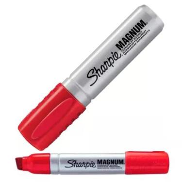 Imagem de Caneta Marcador Permanente Sharpie Magnum Chanfrada Vermelho