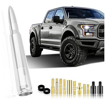 Imagem de Antena de bala de carro, acessórios de decoração externa de caminhão, antena de substituição de veículo para carro, compatível com Ford F150 RAM 1500 GMC caminhonetes resistentes acessórios (nova