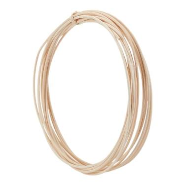 Imagem de AHANDMAKER Cesto de tecelagem de bengala redonda, 0,5 polegada 16,4 pés cesta de tecelagem de vime material de tecelagem de vime kit de reparo de vime para cesta de móveis fabricação de móveis de