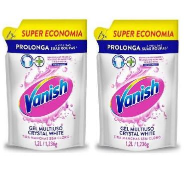 Imagem de Kit 2 Vanish Tira Mancha s Cloro Multiuso Crystal White 1,2L