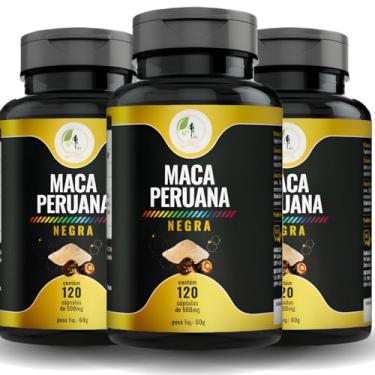 Imagem de KIT C/3 Un. Maca Peruana Negra + Potente%100 Pura 120 Cápsulas - Fits Life