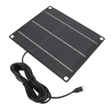 Imagem de Painel Solar, Carregador de Painel Solar 6W 6V Painel Solar Painéis Solares Com 4 Ventosas Carregador Solar para Telefone Pequenos Ventiladores Câmera de Segurança Externa Porta
