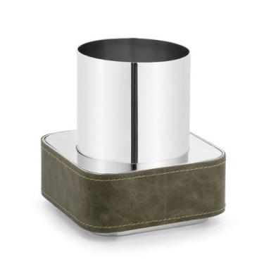 Imagem de Base com material sintético e Vaso Baixo Fragmentos Prata - St James