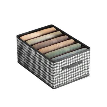 Imagem de Caixa Organizadora 6 Repartições em Tecido e Tampa - Prime Utilidades