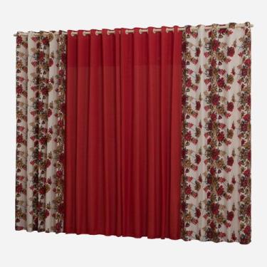 Imagem de Cortina De Sala Quarto Estampada 2,00m Largura x 1,70m Altura Para Var